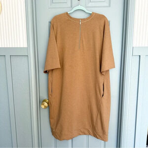 Lafayette 148 New York French Terry Tunic in Sepia Tan XL